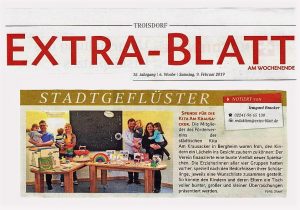 Presseartikel Extra Blatt, 9. Februar 2019