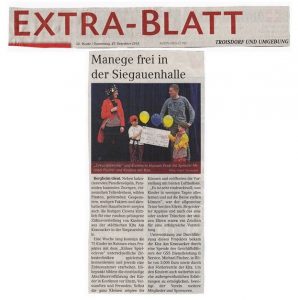 Presseartikel Extra Blatt, 27. Dezember 2018